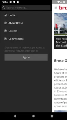 myBrose android App screenshot 4